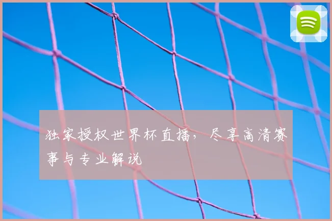 独家授权世界杯直播，尽享高清赛事与专业解说